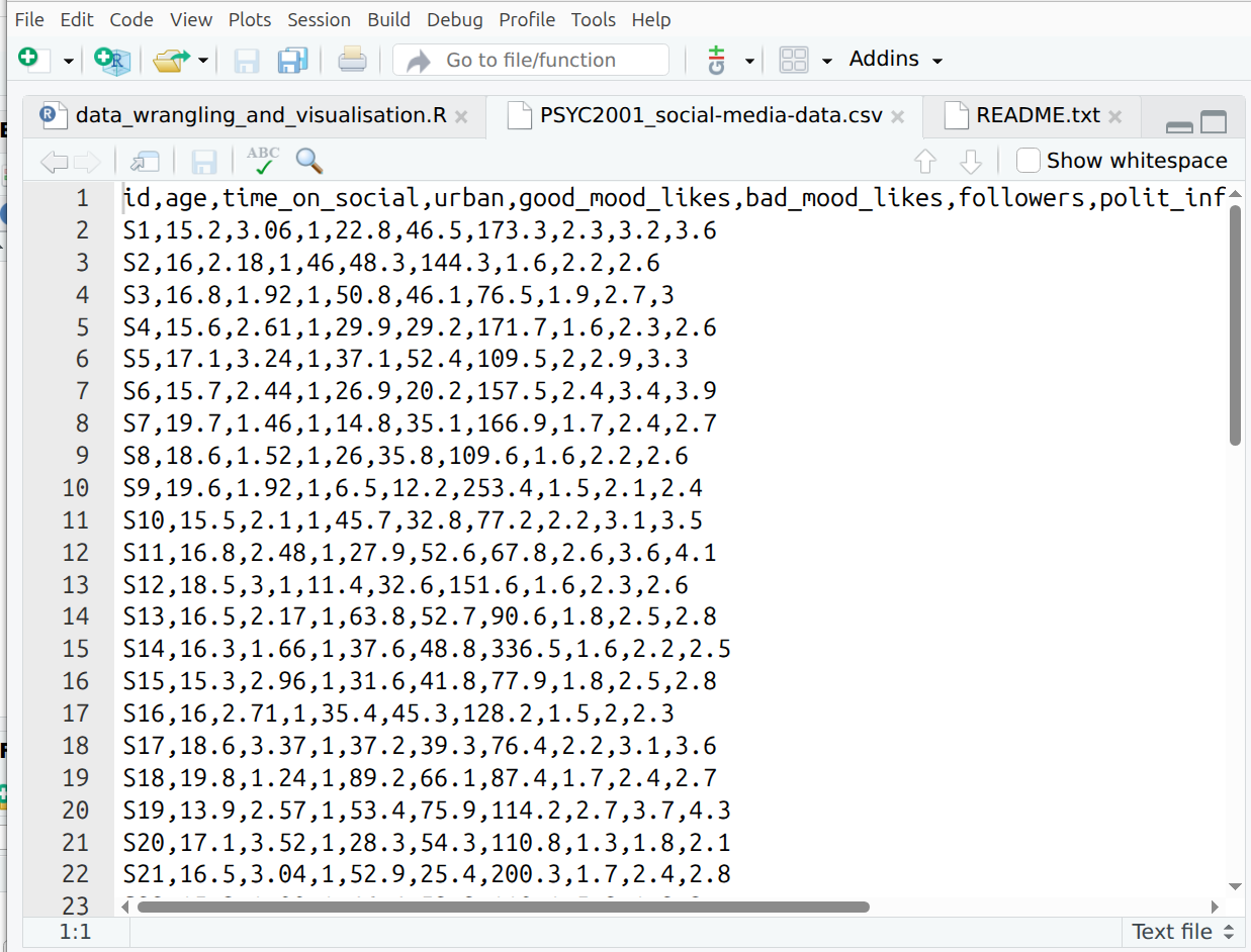 .csv data, pure and unadulterated