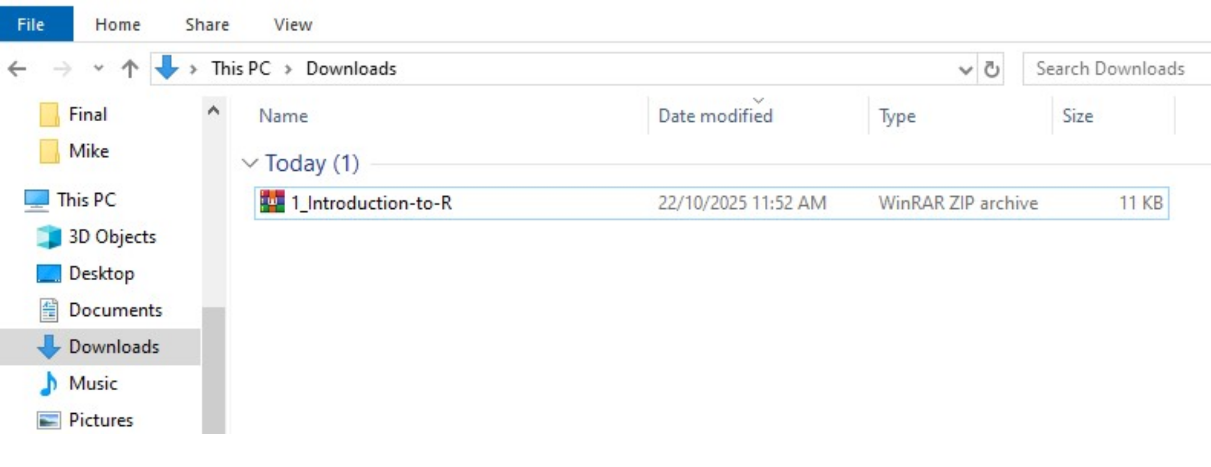 Download the chapter folder and right click on it to unzip the contents