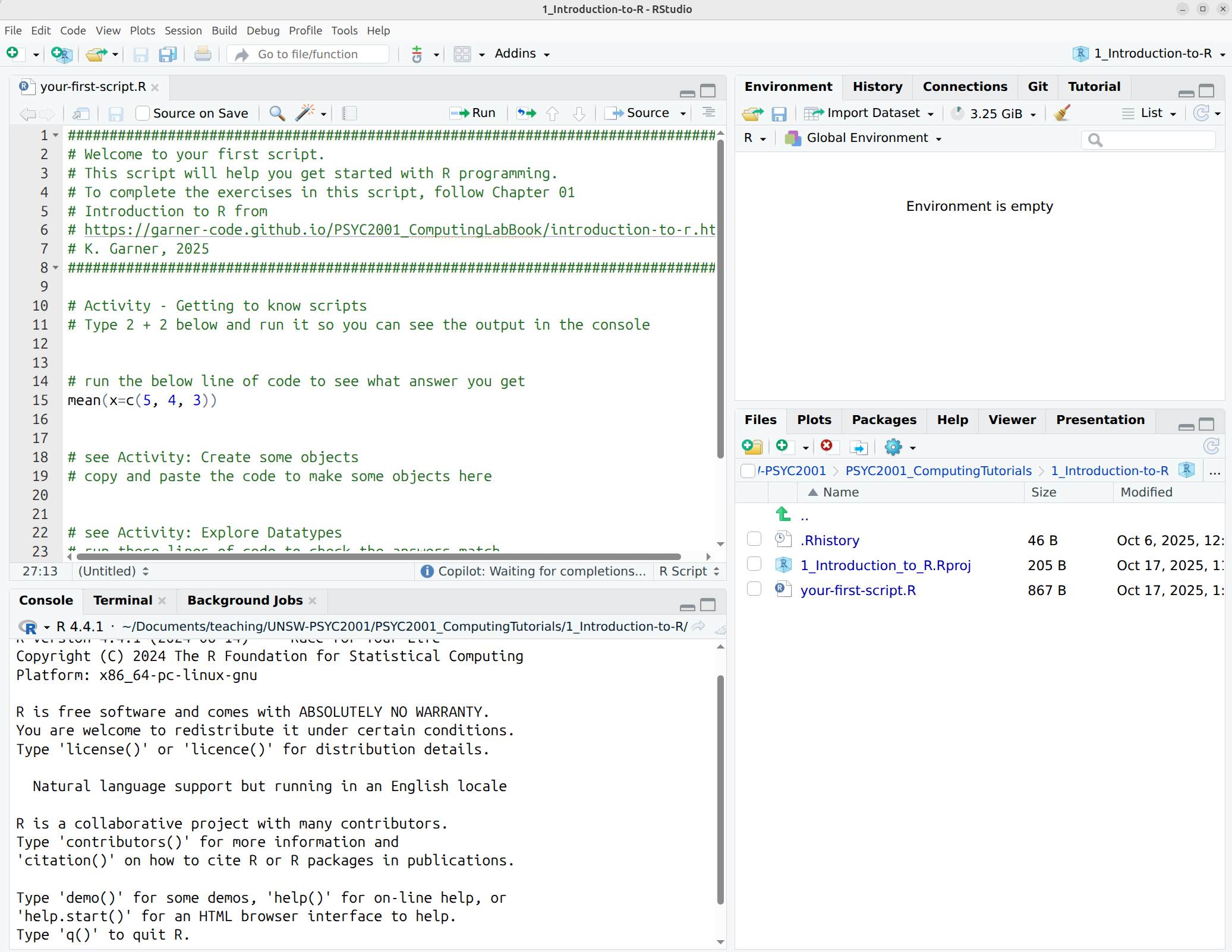 The RStudio interface: ah, that's better!
